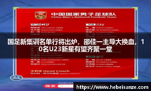 国足新集训名单行将出炉，邵佳一主导大换血，10名U23新星有望齐聚一堂